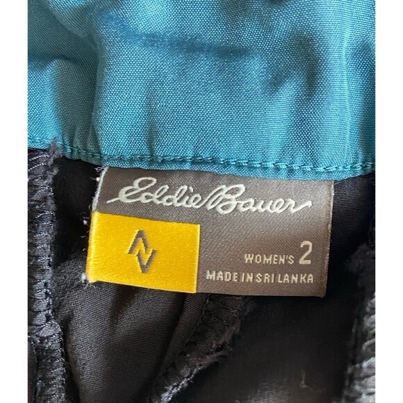 Eddie Bauer Travex Women Nylon Pants Size 2 Black Hiking Outdoors Performance - Picture 8 of 13
